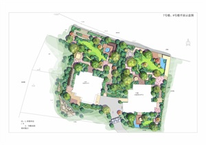园林景观住宅详细小区总平面图PSD源文件分层素材