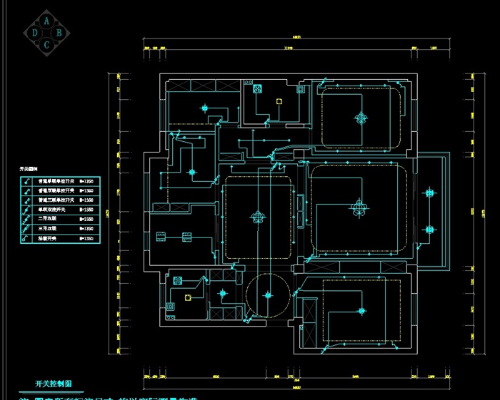 现代住宅室内空间设计cad施工图(2)