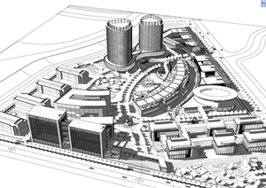 创新科技园建筑设计SU(草图大师)模型