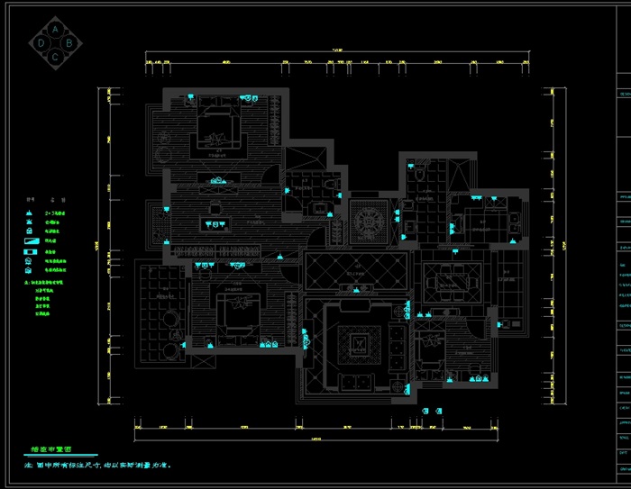星海家苑住宅室内详细空间设计cad施工图(3)