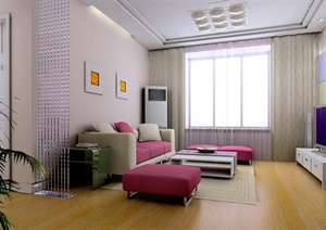 现代温馨三居室家装设计方案附效果图