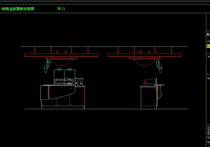 星巴克餐饮空间设计cad全套标准木作及现场施工图(3)