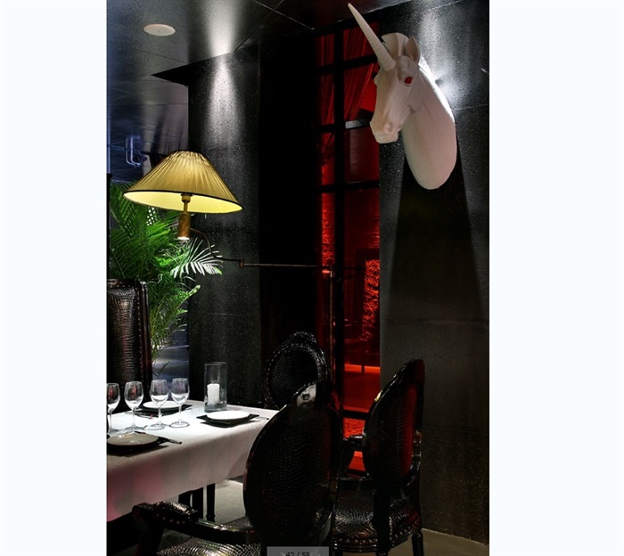 某现代独特的餐饮餐厅设计cad施工图、现场照片(7)
