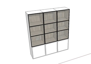 书柜家具素材设计SU(草图大师)模型