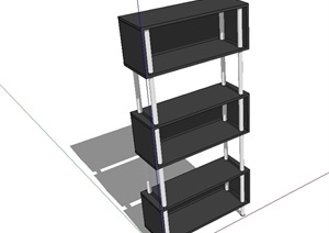 书柜书架素材设计SU(草图大师)模型