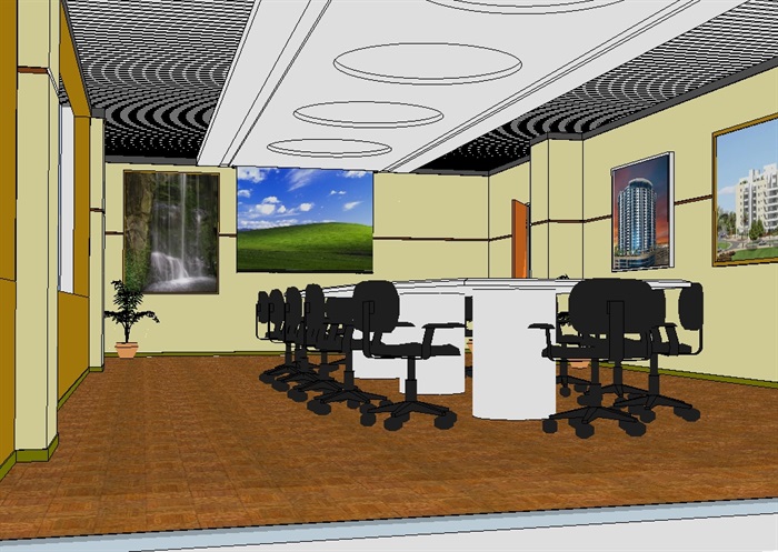 某详细的会议室空间su模型(2)