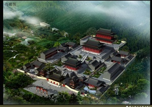 辽宁寺庙详细建筑设计cad施工图纸