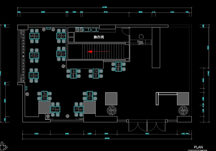 茶餐厅空间设计cad施工图及效果图 3D源文件及贴图(8)