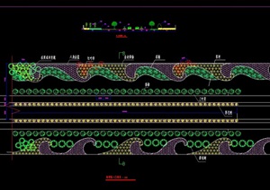 某现代陆青路入口绿化设计cad方案