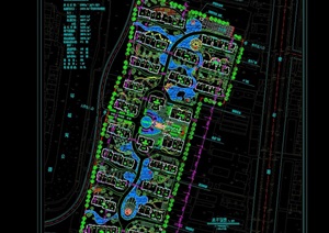 曹州江南御景住宅小区设计cad总图方案