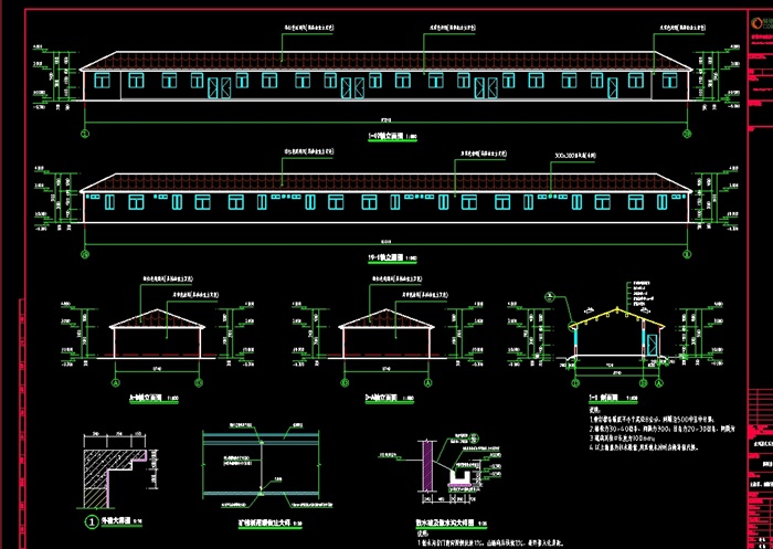 某高档猪场建筑结构设计cad施工图(3)