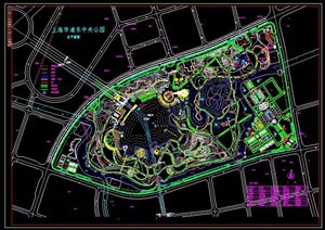 某中央公园规划总平面图