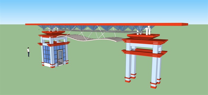 10个现代风格大门建筑方案ＳＵ模型(5)