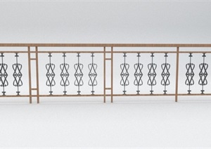 3款欧式铁艺栏杆素材设计SU(草图大师)模型