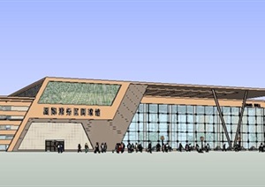网球运动场馆详细建筑设计SU(草图大师)模型