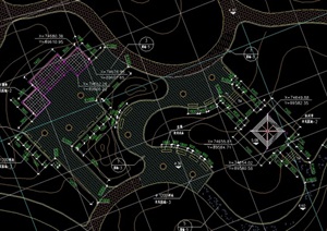 某市桥南公园详细景观设计cad施工图
