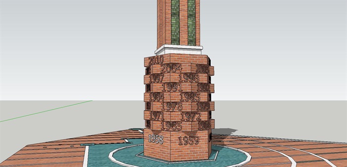 景观小品砖塔素材设计su模型