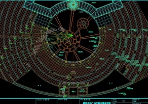 圆形活动广场详细设计cad施工图
