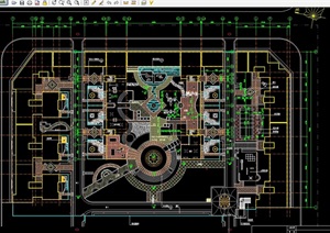 某详细一套精细园林广场设计cad施工详图