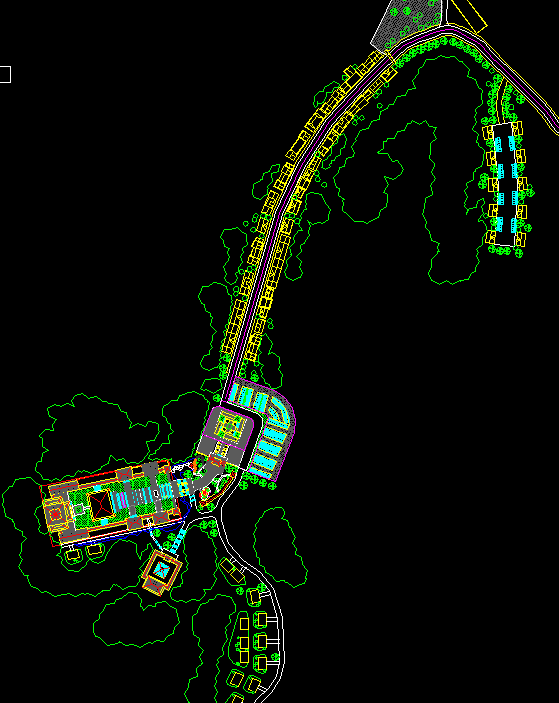 寺庙旅游景区规划CAD平面