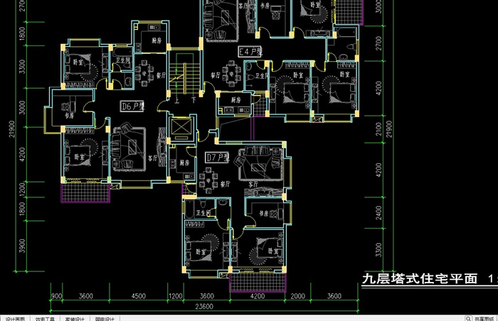 福州某住宅建筑设计cad方案(2)