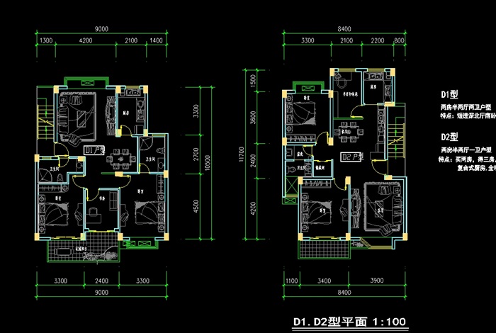 福州某住宅建筑设计cad方案(4)