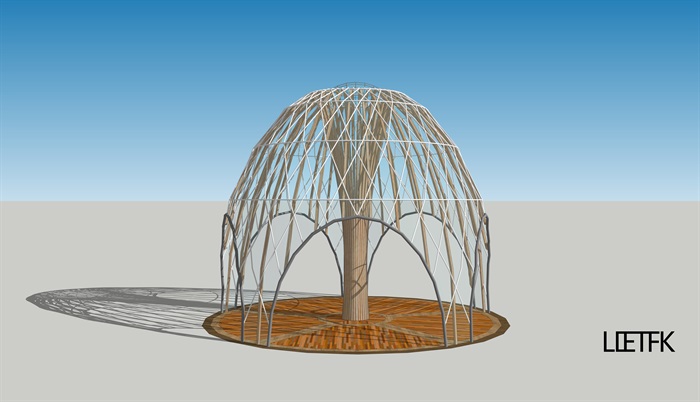 穹顶构筑物小品设计su模型