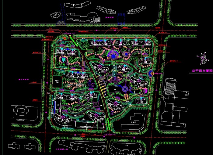 上海联洋花园住宅详细规划cad方案图(1)