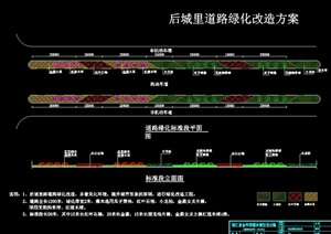 某园林景观道路绿化改造cad方案