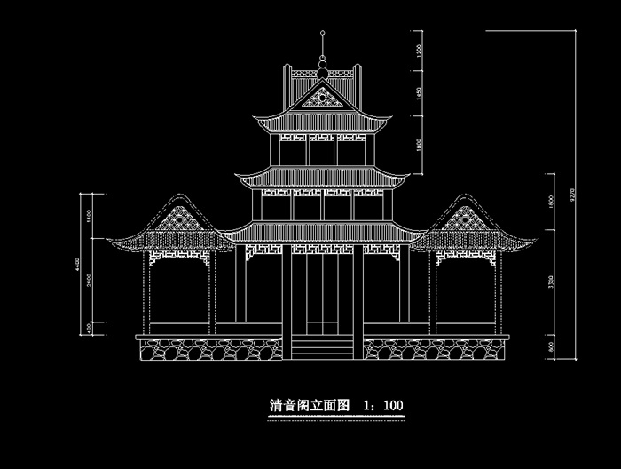 寺庙建筑设计cad方案(1)