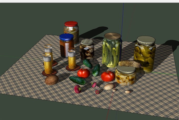 食物罐头设计su模型(2)