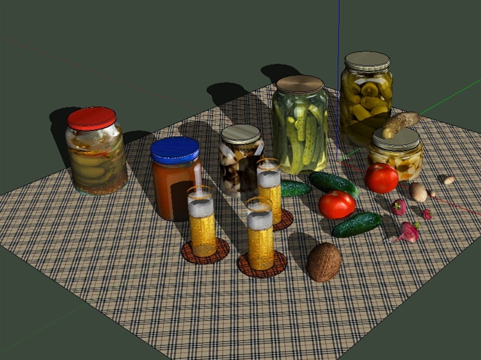 食物罐头设计su模型(3)