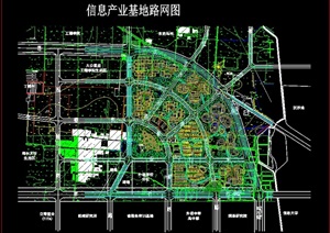 郑州某信息产业基地设计cad方案