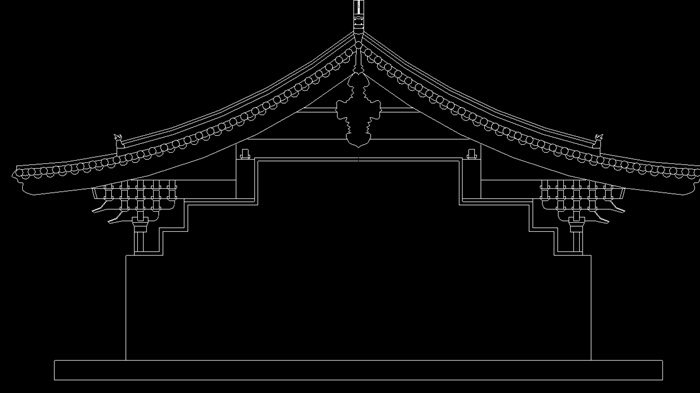 古建测绘寺庙建筑设计cad方案(3)