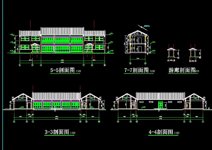 四合院住宅建筑设计cad施工图(2)