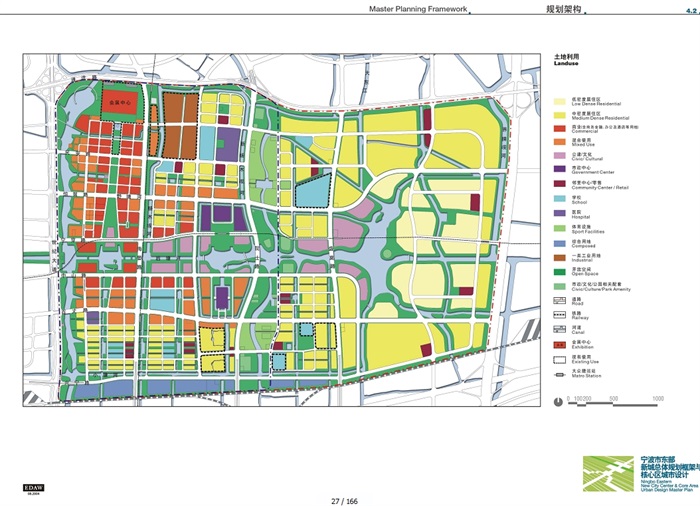 某现代东部新城总体规划及核心区城市设计jpg全套高清图纸原创