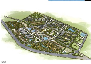 某市杨家泊镇区概念规划设计jpg方案