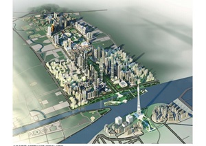 某现代风格新城市中轴线北段核心区城市设计整体设计pdf方案