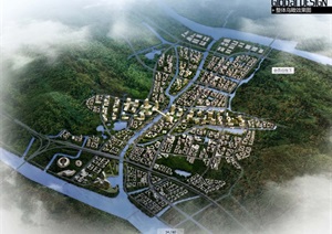 某市南沙滨海生态新城焦门河中心区城市设计jpg方案