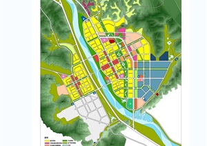 某现代羌族自治县新县城总体规划设计jpg方案