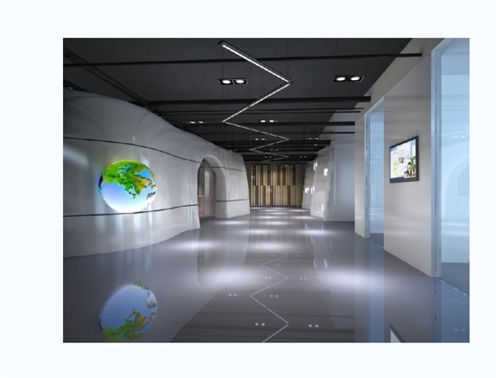 某有限公司展厅展览空间设计cad施工图(1)