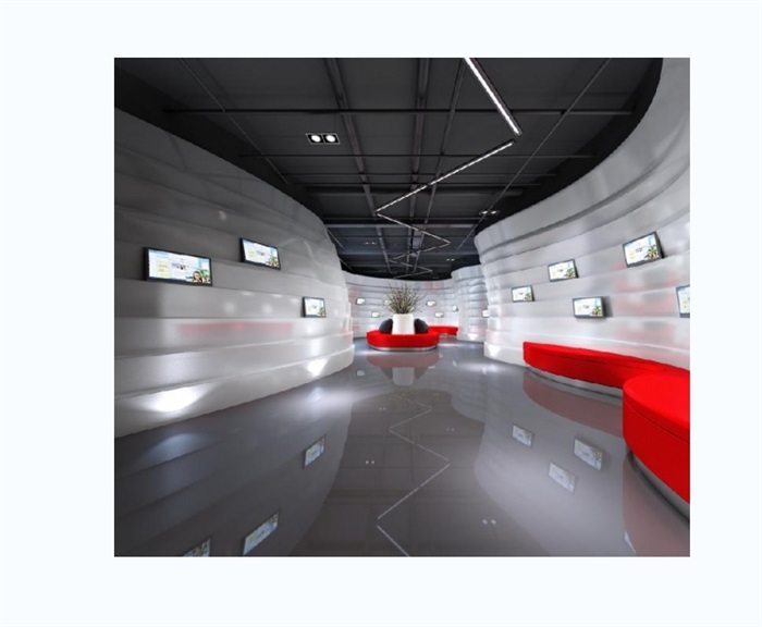 某有限公司展厅展览空间设计cad施工图(3)