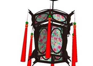 一个清代中式灯笼SU(草图大师)设计模型