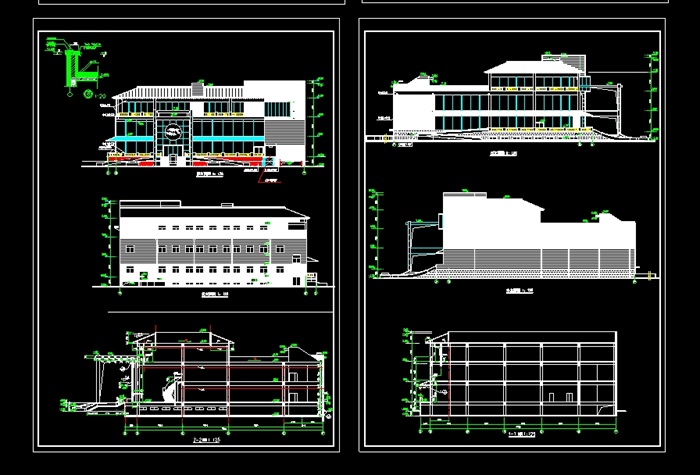 利安达综合大楼建筑设计cad方案图(2)