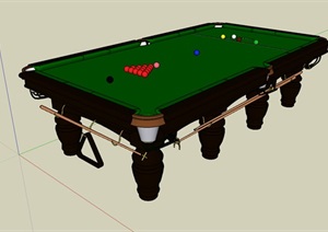 斯诺克台球桌设计SU(草图大师)模型