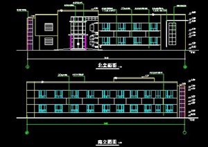 某工厂两层办公楼建筑方案图