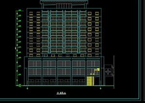 一套12层综合办公楼设计cad施工图