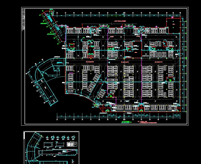 黄金海岸办公综合室内设计cad施工图(4)