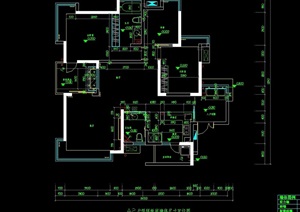 某详细的样板房室内设计cad施工图