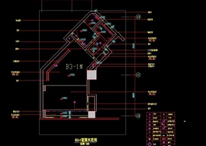 某现代国际公寓B3-1型样板间cad施工图